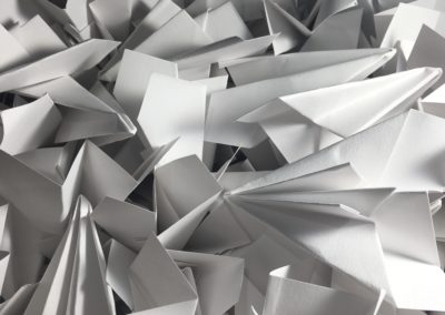 white airplane origami lot