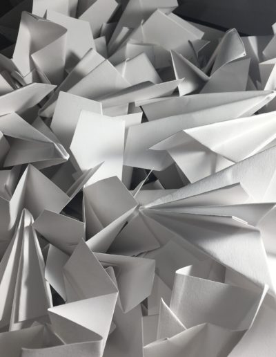 white airplane origami lot